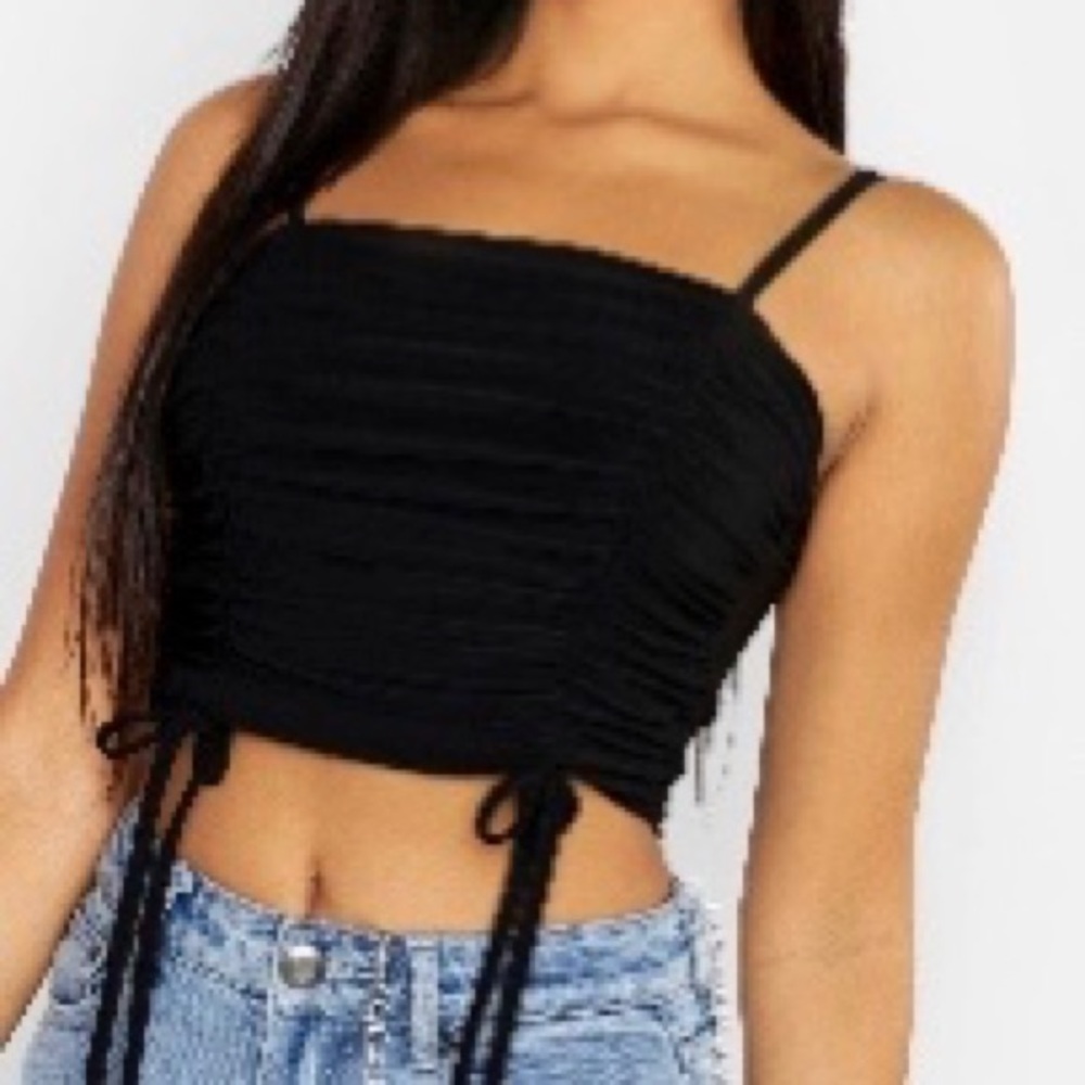 BooHoo Ruched Square Neck - Picture 3 of 3